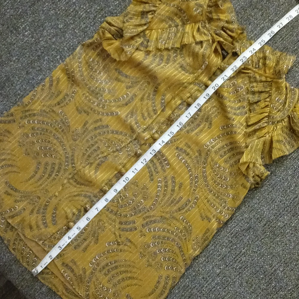 🍁Ann Taylor🍁 - Floral Ruffle Neck Tie Shell Top - Picture 12 of 12